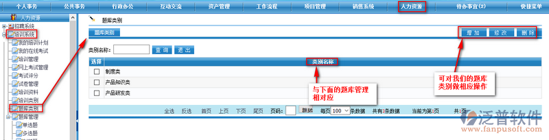 題庫類別及題庫管理