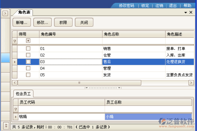 角色信息資料管理