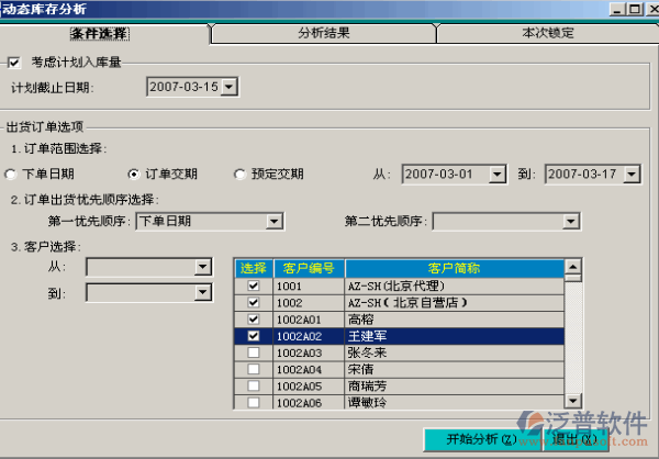 動態(tài)庫存分析