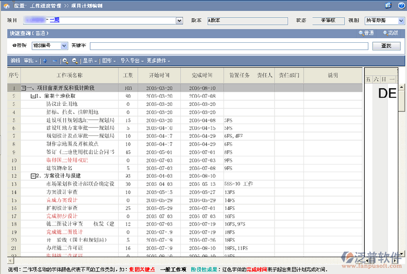 項目前期、建筑施工、項目經(jīng)營等的階段節(jié)點計劃分解