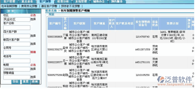 客戶包年到期預(yù)警