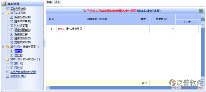 施工企業(yè)成本計劃管理