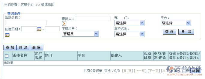 市場(chǎng)活動(dòng)信息管理