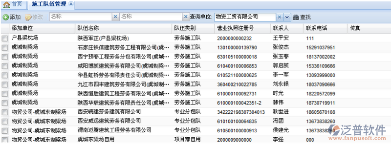 項目材料員對用料單位基礎(chǔ)設(shè)置管理