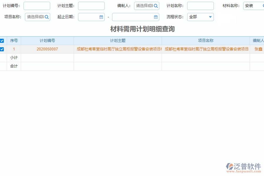 材料需用計劃明細查詢管理的競爭優(yōu)勢