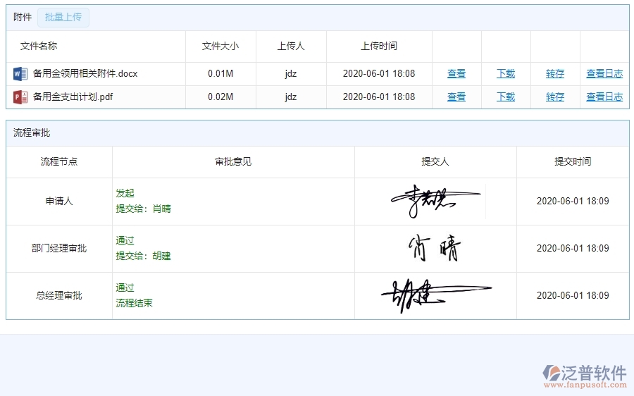 三、泛普軟件-幕墻工程系統(tǒng)中的備用金發(fā)放管理的主要內(nèi)容