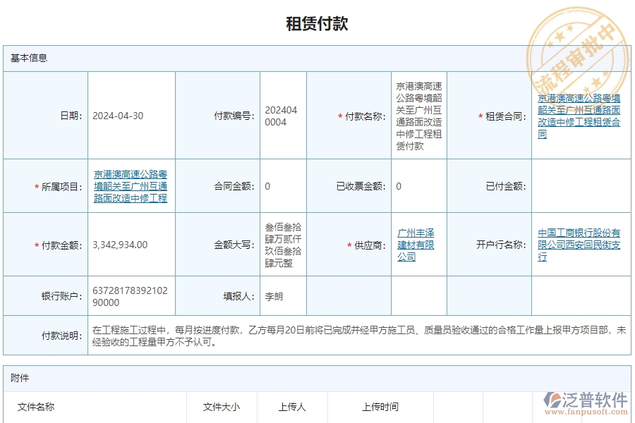 三、泛普軟件-公路工程系統(tǒng)中租賃付款列表管理的技術(shù)優(yōu)勢