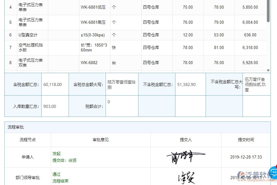 　四、泛普軟件-安防工程企業(yè)材料入庫明細查詢管理系統(tǒng)的優(yōu)點