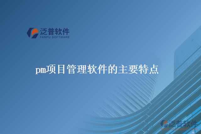 pm項目管理軟件的主要特點