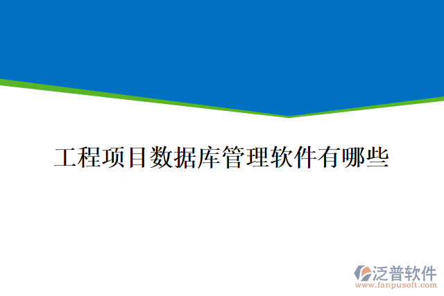 工程項(xiàng)目數(shù)據(jù)庫管理軟件有哪些