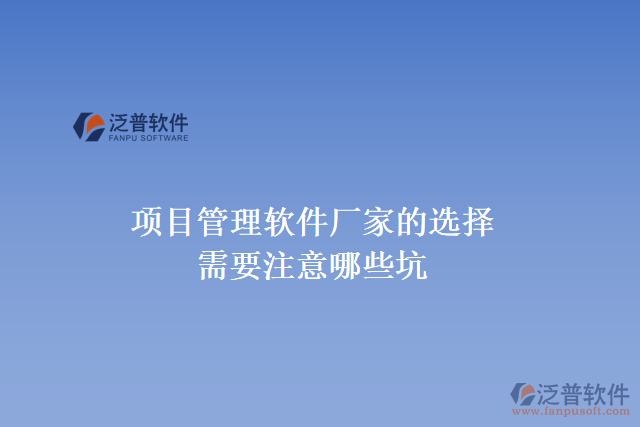 項目管理軟件廠家的選擇需要注意哪些坑