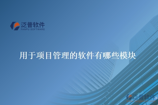 用于項(xiàng)目管理的軟件有哪些模塊