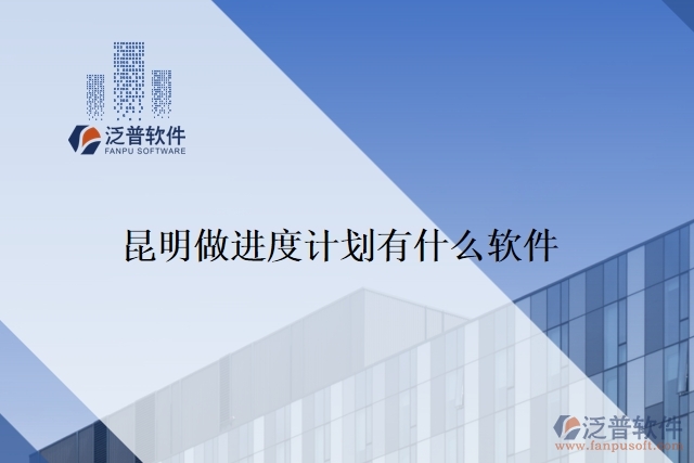 昆明做進度計劃有什么軟件