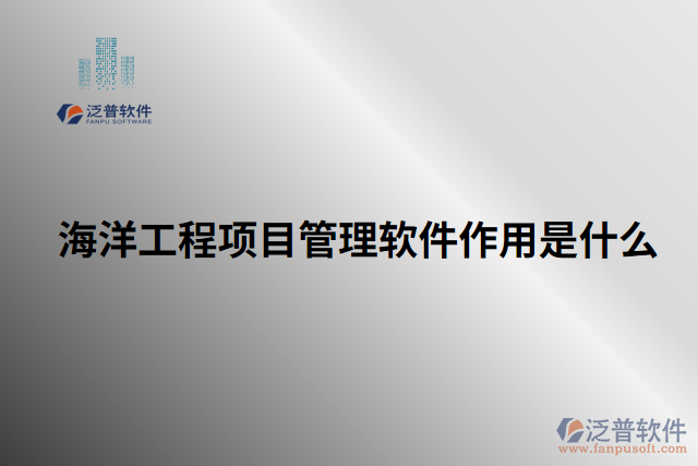 海洋工程項(xiàng)目管理軟件作用是什么