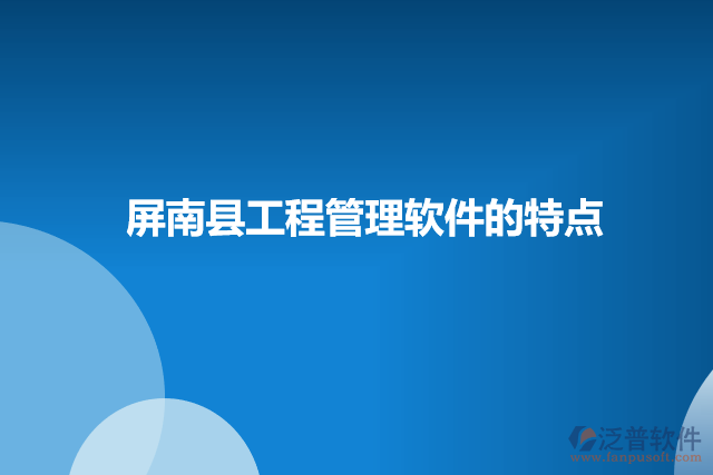 屏南縣工程管理軟件的特點