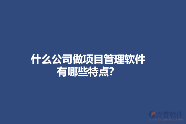 什么公司做項目管理軟件？有哪些特點？