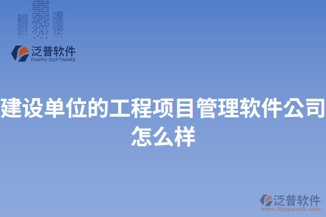 建設單位的工程項目管理軟件公司怎么樣