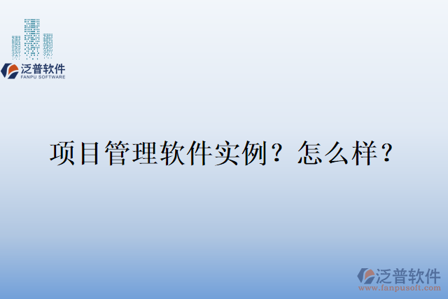 項(xiàng)目管理軟件實(shí)例？怎么樣？