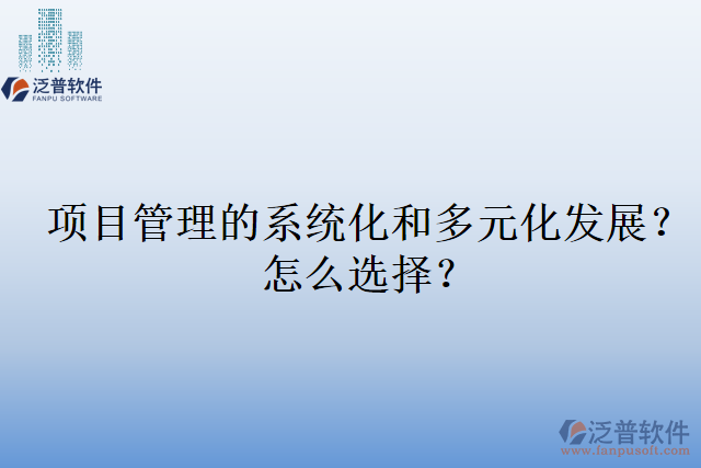 項目管理的系統(tǒng)化和多元化發(fā)展？怎么選擇？
