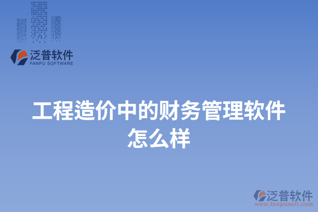 工程造價中的財務(wù)管理軟件怎么樣