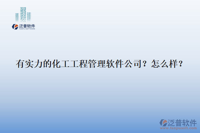 有實(shí)力的化工工程管理軟件公司？怎么樣？