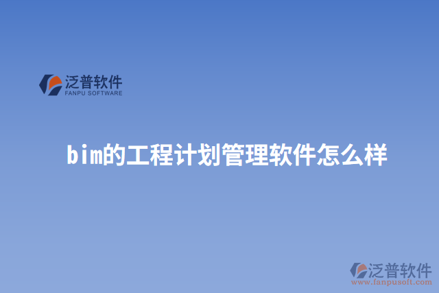 bim的工程計(jì)劃管理軟件怎么樣