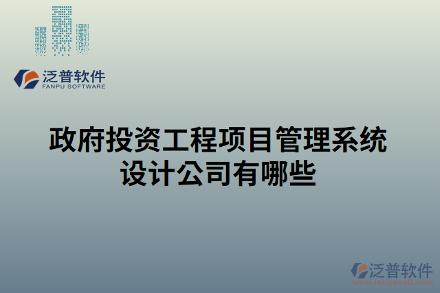 政府投資工程項目管理系統(tǒng)設(shè)計公司有哪些