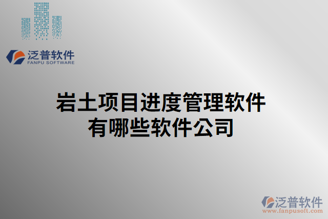 巖土項目進(jìn)度管理軟件有哪些軟件公司