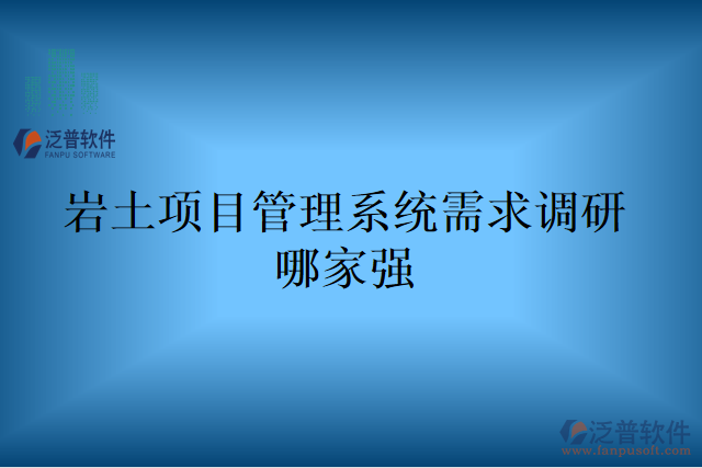 巖土項目管理系統(tǒng)需求調(diào)研哪家強