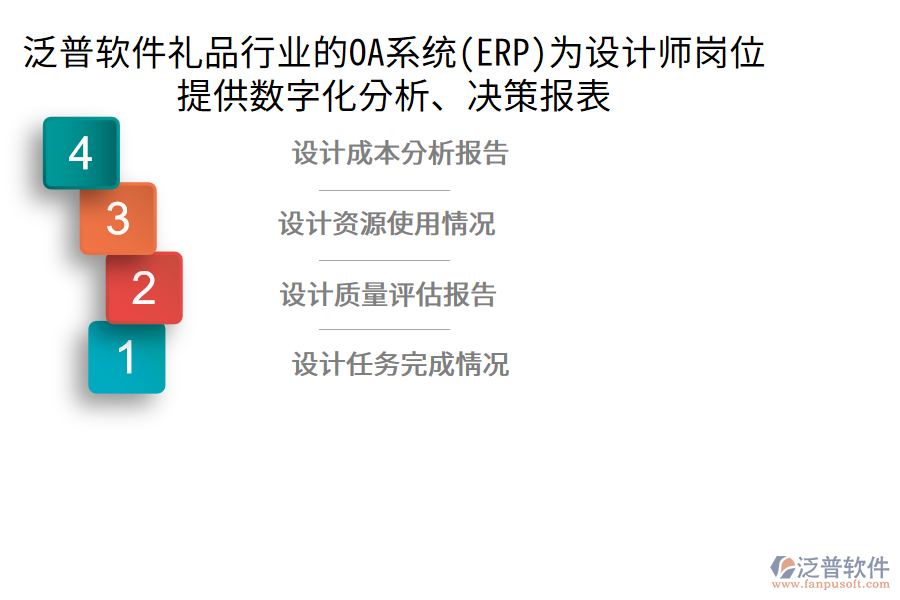 泛普軟件禮品行業(yè)的OA系統(tǒng)(ERP)為設(shè)計(jì)師崗位提供數(shù)字化分析、決策報(bào)表
