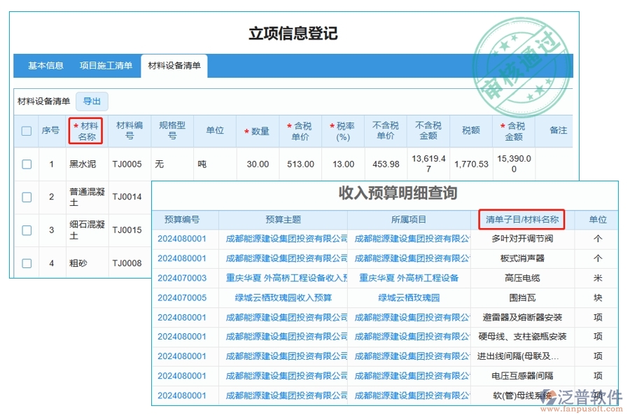 工程預(yù)算教學(xué)軟件：揭秘材料名稱(chēng)編制依據(jù)，助力收入預(yù)算明細(xì)精準(zhǔn)查詢(xún)